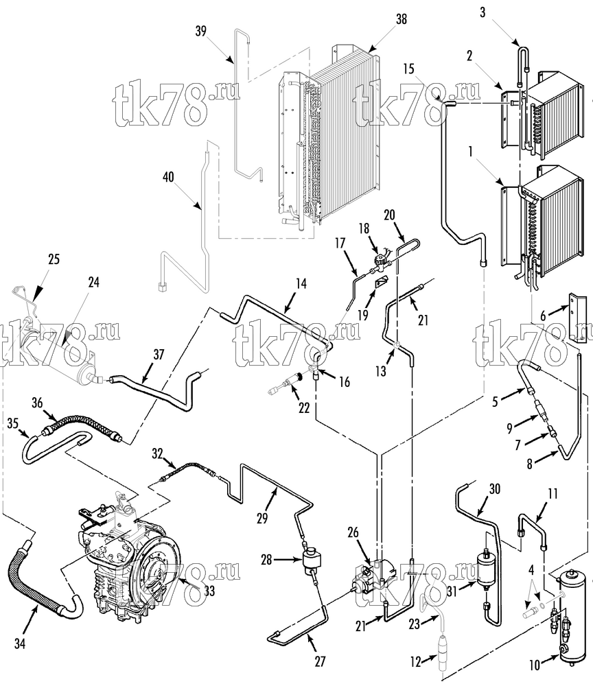 Каталог запчастей для Thermo King SB-300 30 REFRIGERATION - CONDENSER