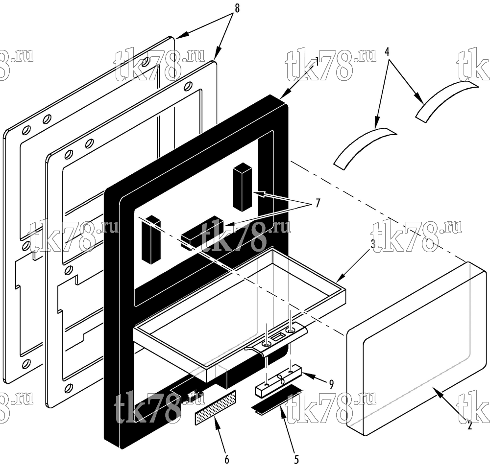 Каталог запчастей для Thermo King SB-300 30 BEZEL FOR MICROPROCESSOR MP VI
