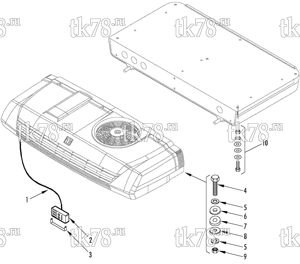Каталог запчастей для Thermo King V-200 Series MOUNTING COMPONENTS (V-200 10)