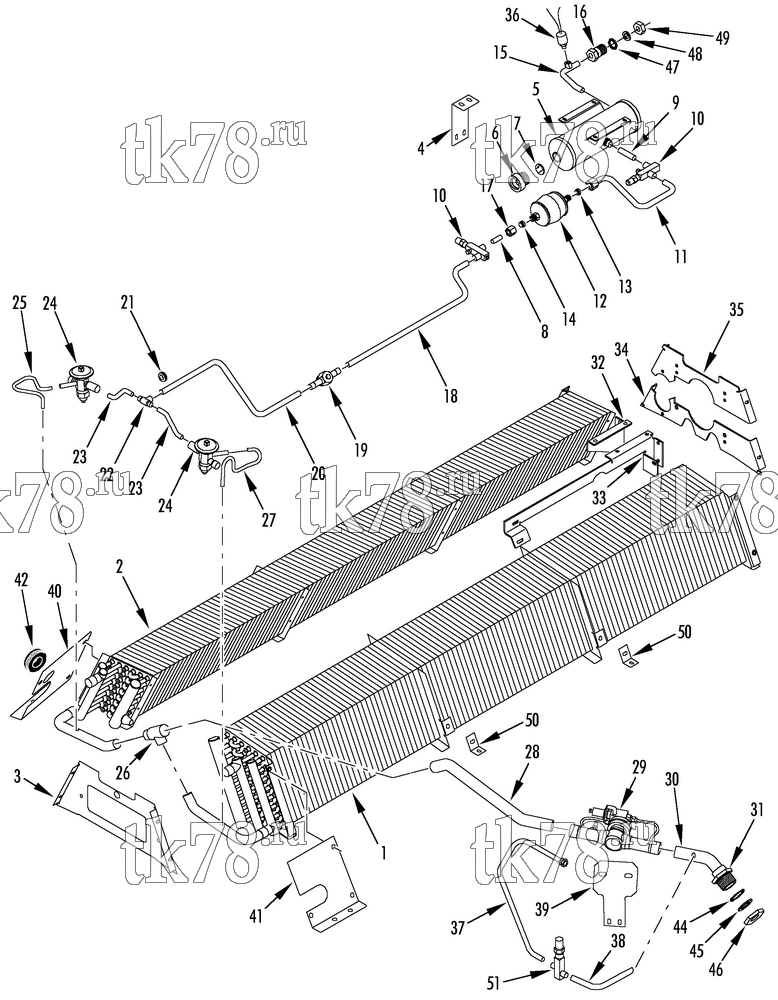 Каталог запчастей для Thermo King R6-M2 REFRIGERATION EVAPORATOR (7/00 & After)