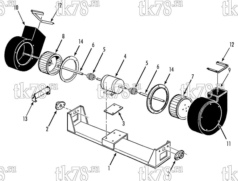 Каталог запчастей для Thermo King  EVAPORATOR BLOWER