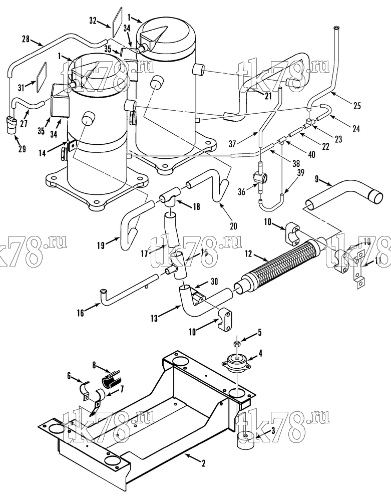 Каталог запчастей для Thermo King  COMPRESSOR SECTION