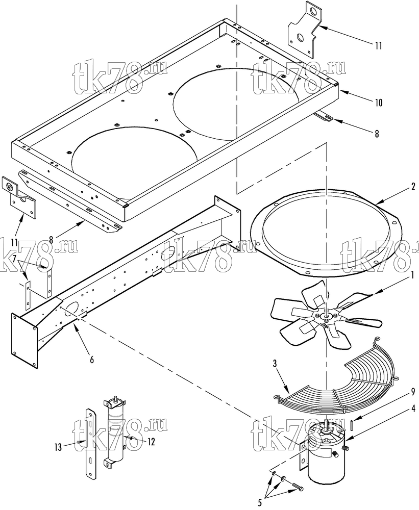Каталог запчастей для Thermo King T1-M83 CONDENSER FAN & MOTOR