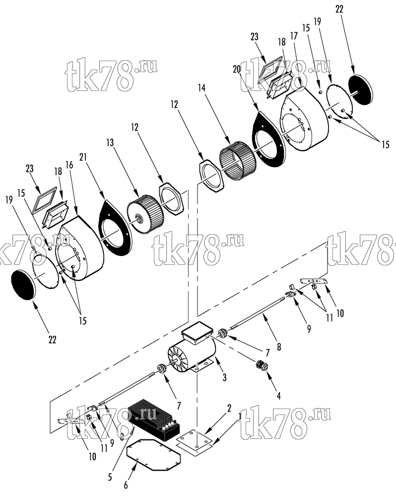 Каталог запчастей для Thermo King  BLOWERS & MOTORS