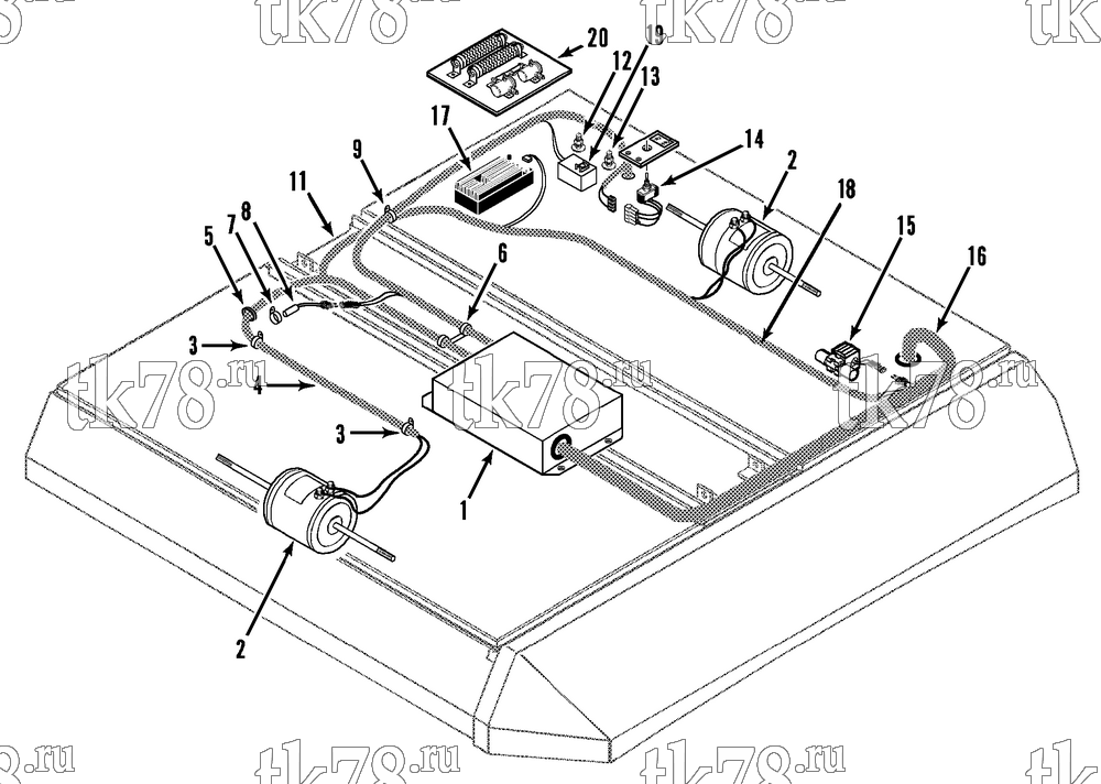 Каталог запчастей для Thermo King AT10-M3B EVAPORATOR ELECTRICAL COMPONENTS