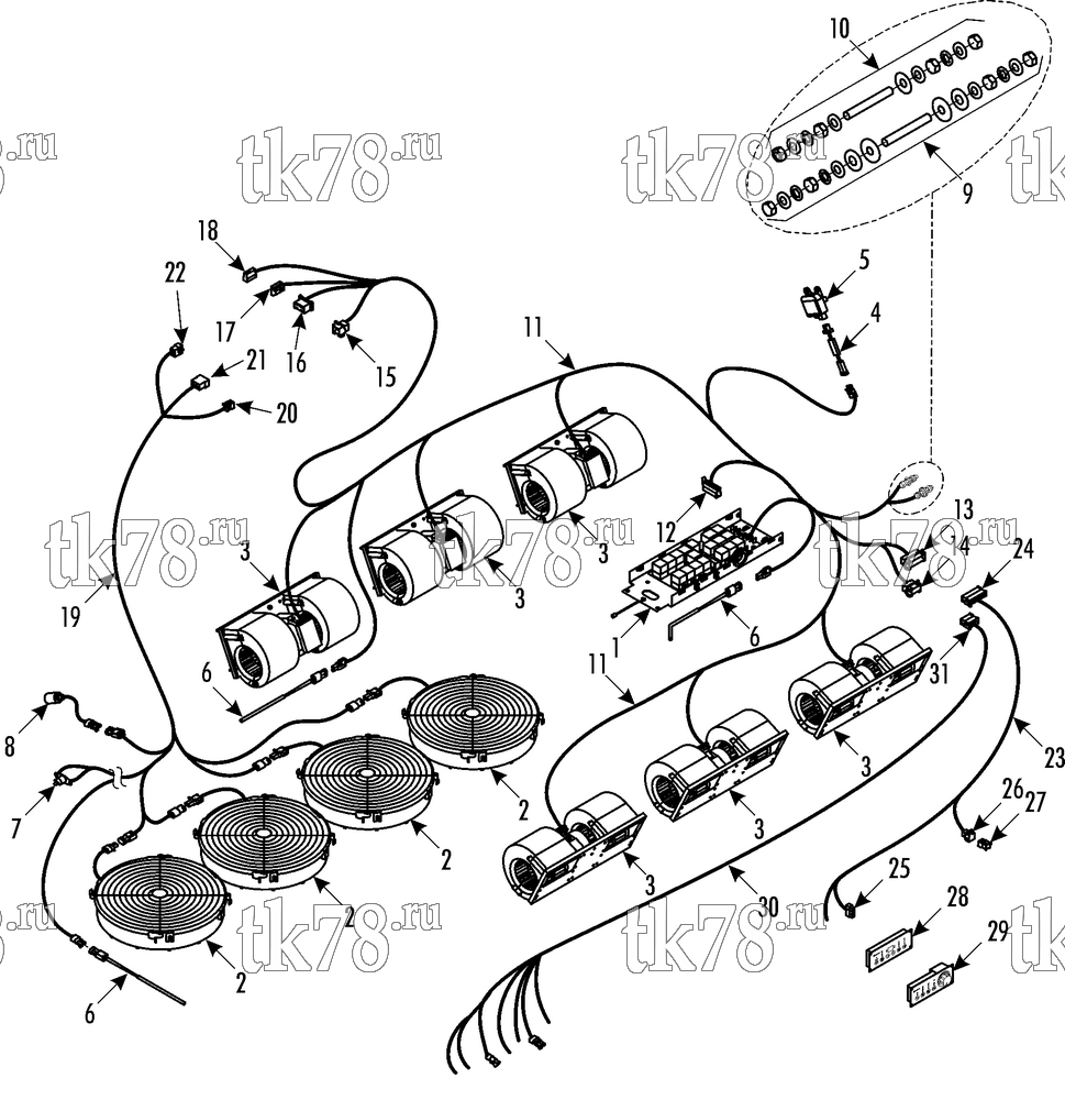 Каталог запчастей для Thermo King LRT-III N 1000, 1004 & 1012 ELECTRICAL COMPONENTS - (ClimaAIRE I / ClimaAIRE I D 1012)