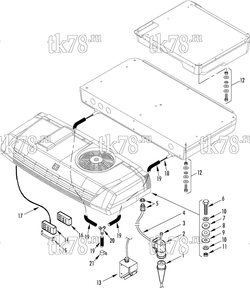 Каталог запчастей для Thermo King V-200 MAX TC MOUNTING COMPONENTS (TC-20)
