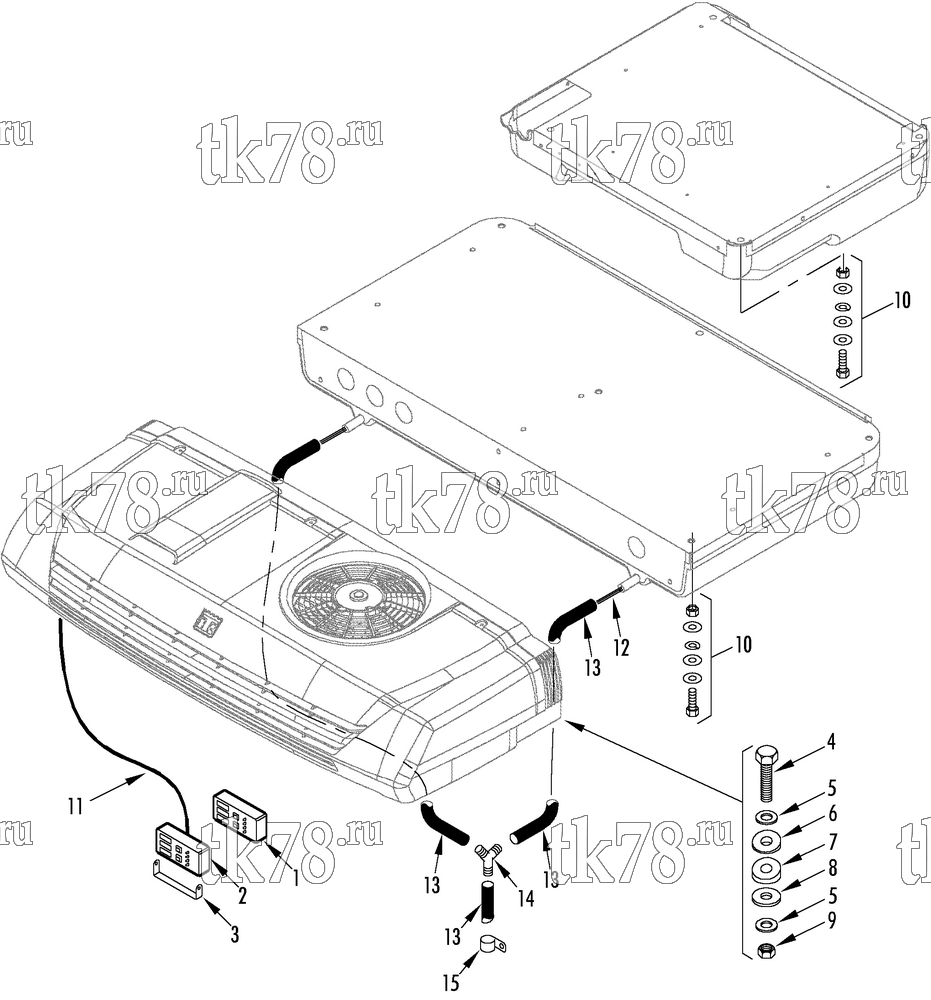 Каталог запчастей для Thermo King V-200 MAX TC MOUNTING COMPONENTS (TC-10 MAX)