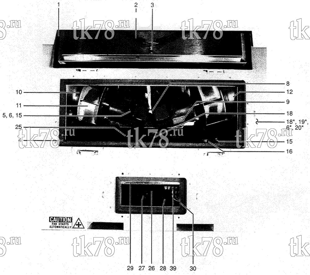 Каталог запчастей для Thermo King TNE 507 UNIT TYPE 01-10 EVAPORATOR SECTION