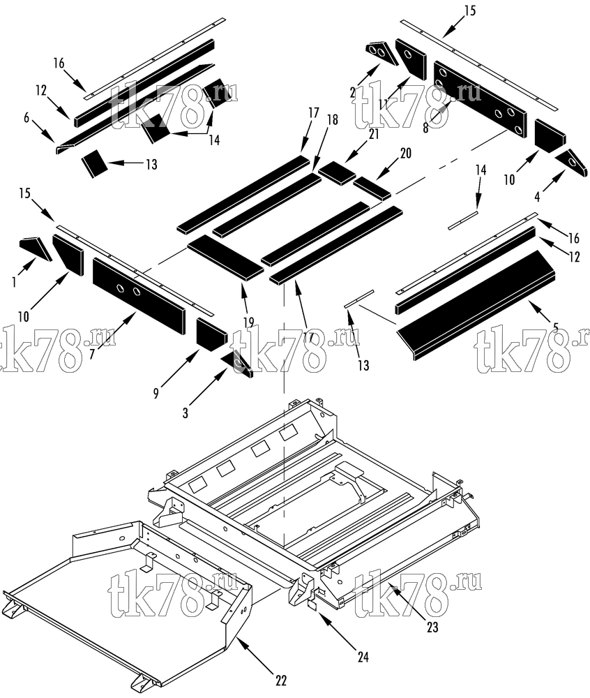 Каталог запчастей для Thermo King SR-50S 1000 & 1004 FRAME & INSULATIONS COMPONENTS