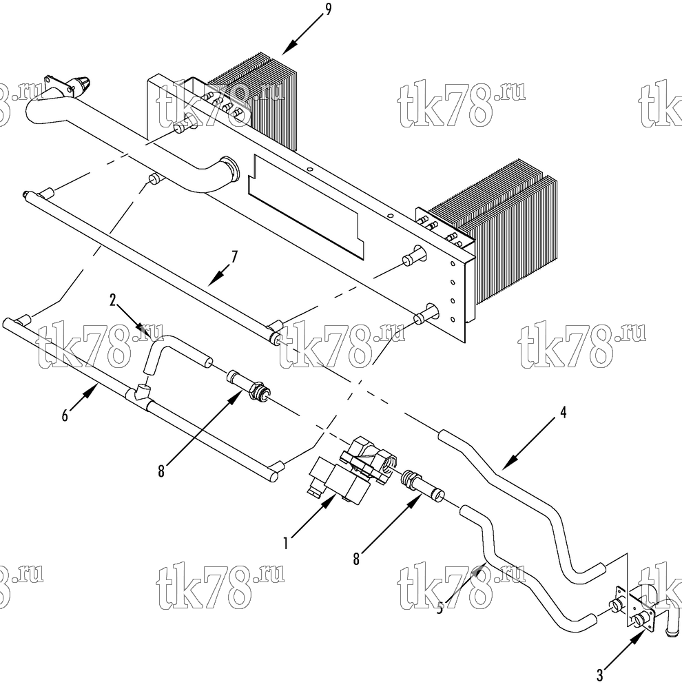 Каталог запчастей для Thermo King SR-50S 1000 & 1004 HEATING COMPONENTS (1004)