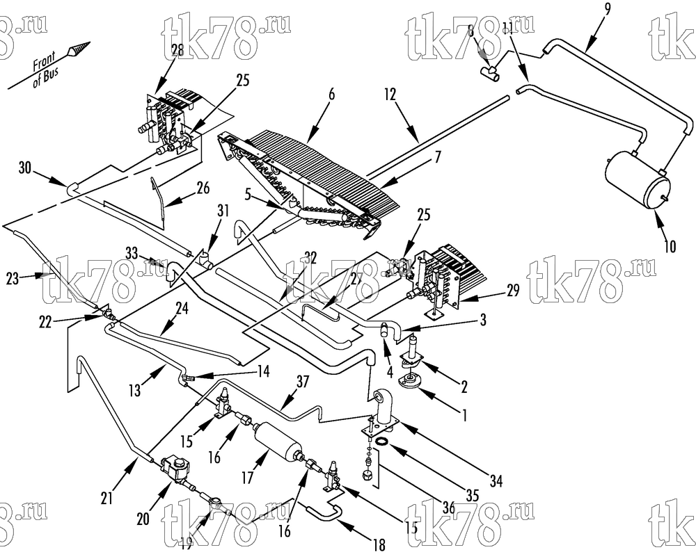 Каталог запчастей для Thermo King CRT-II IC, UK-Millenn R134a, 1004 REFRIGERATION COMPONENTS - 1004