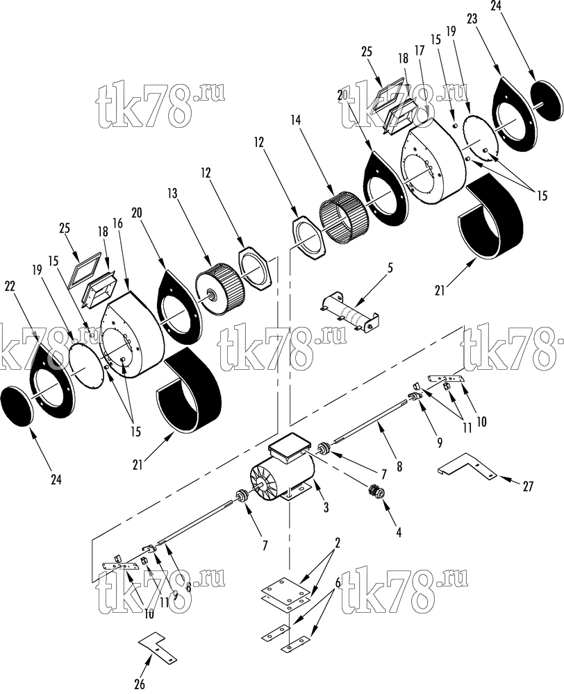 Каталог запчастей для Thermo King  EVAPORATOR BLOWERS