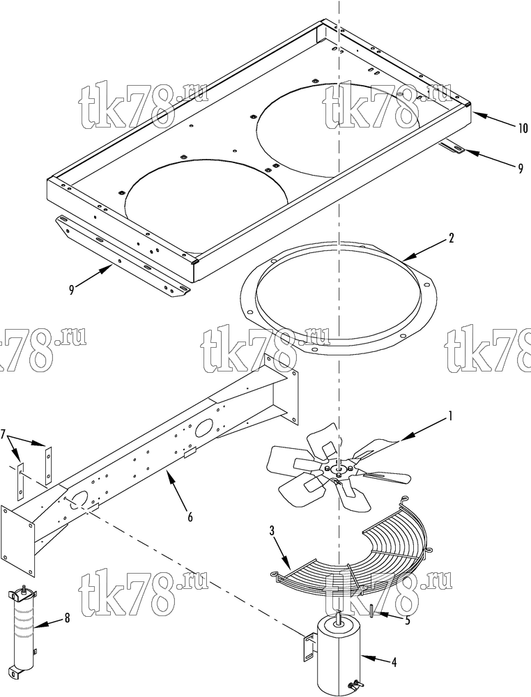 Каталог запчастей для Thermo King T2-M91 CONDENSER FAN