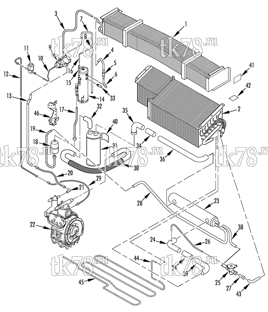 Каталог запчастей для Thermo King SL-100e REFRIGERATION COMPONENTS (SL-100, 10/00 & after)