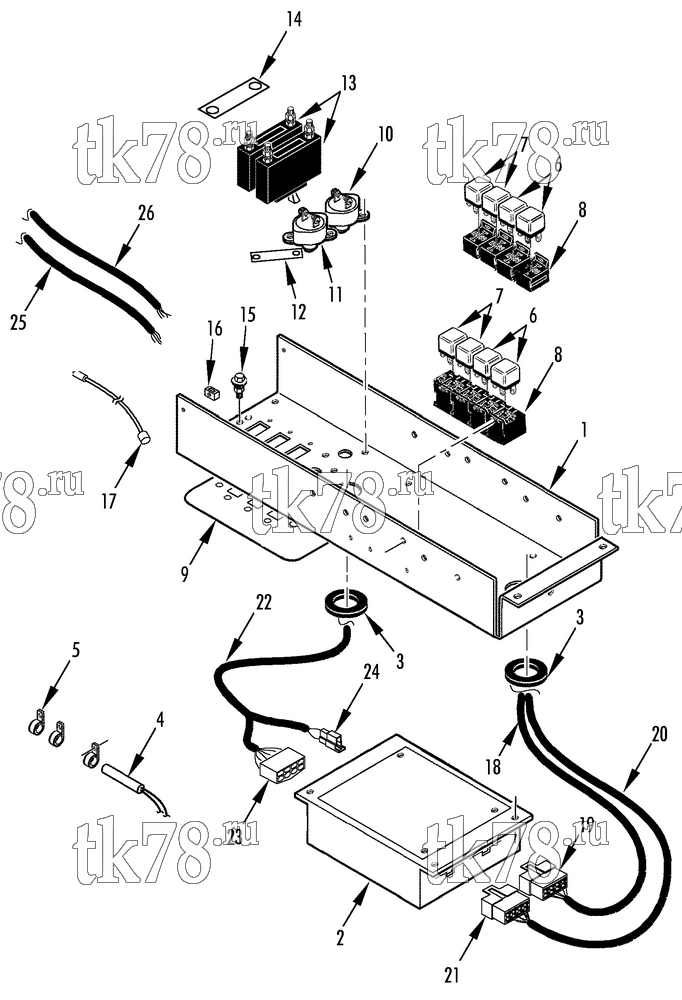 Каталог запчастей для Thermo King MRT HEAT CONTROL PANEL (099390, 099392, 099394)