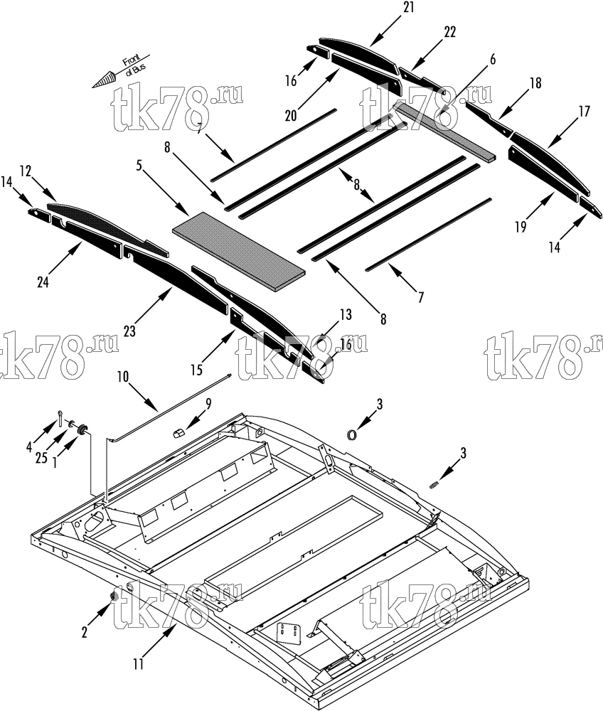 Каталог запчастей для Thermo King  EVAPORATOR FRAME & INSULATION (Before 8/02)