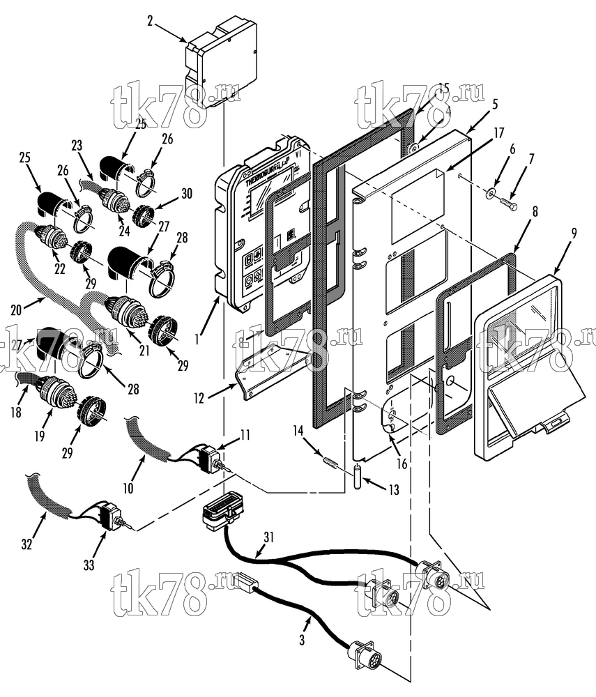 Каталог запчастей для Thermo King SB-190 30 COVER - CONTROL BOX (w/ DAS, Before 10/01)