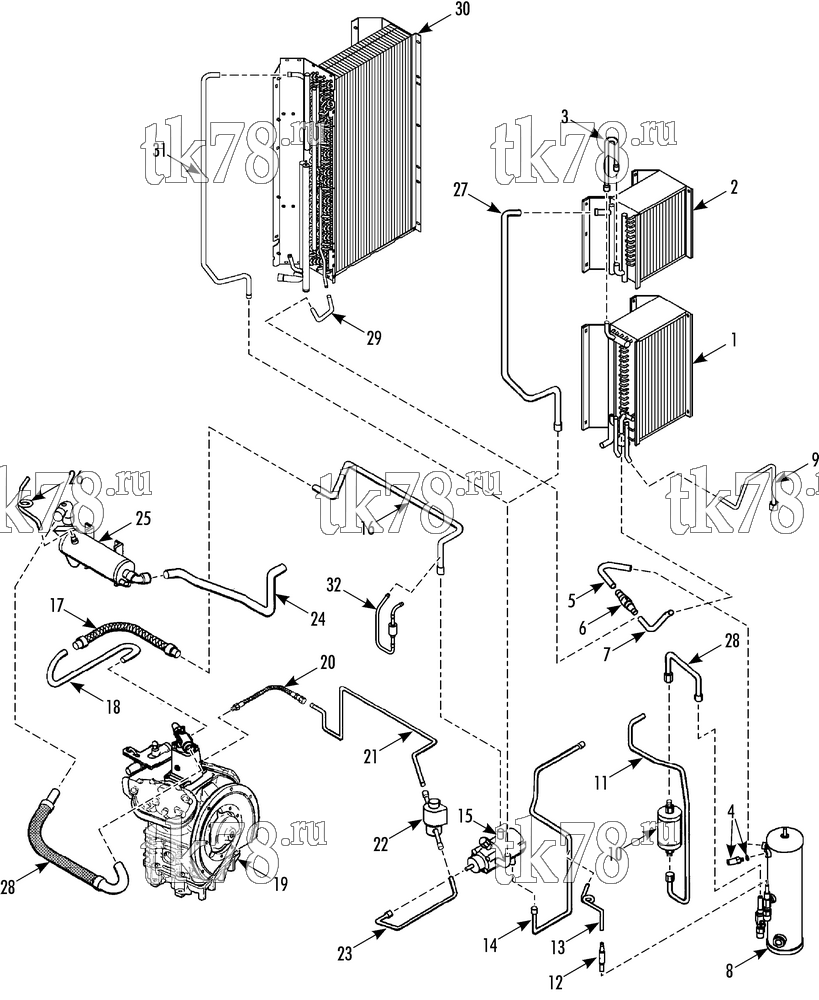 Каталог запчастей для Thermo King SB-190 30 REFRIGERATION - CONDENSER