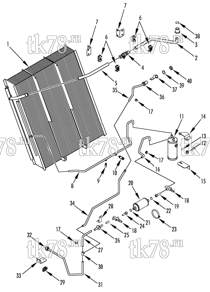 Каталог запчастей для Thermo King  CONDENSER REFRIGERATION