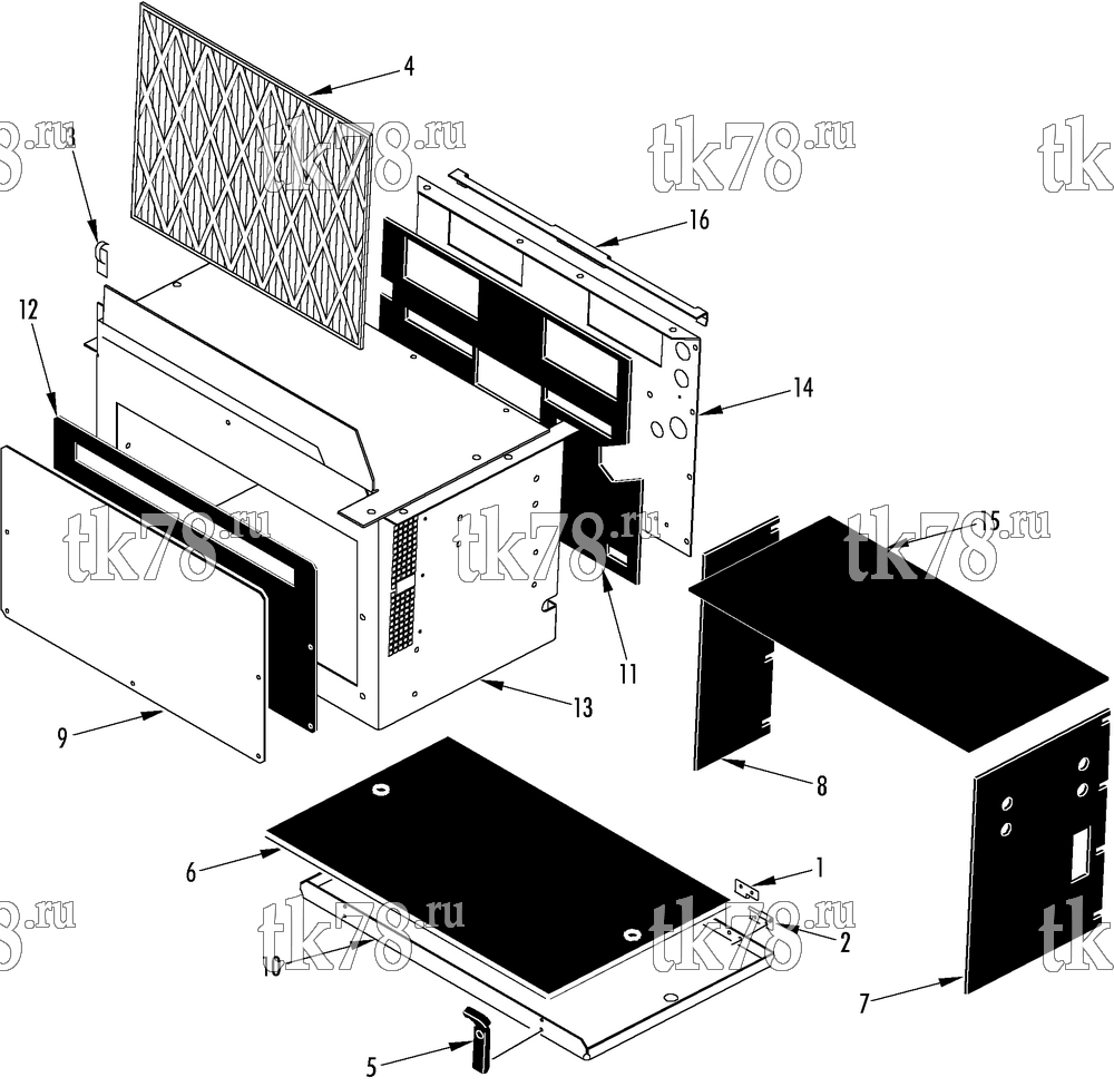 Каталог запчастей для Thermo King MCI (CS1) Bus PANELS & FILTER GROUP