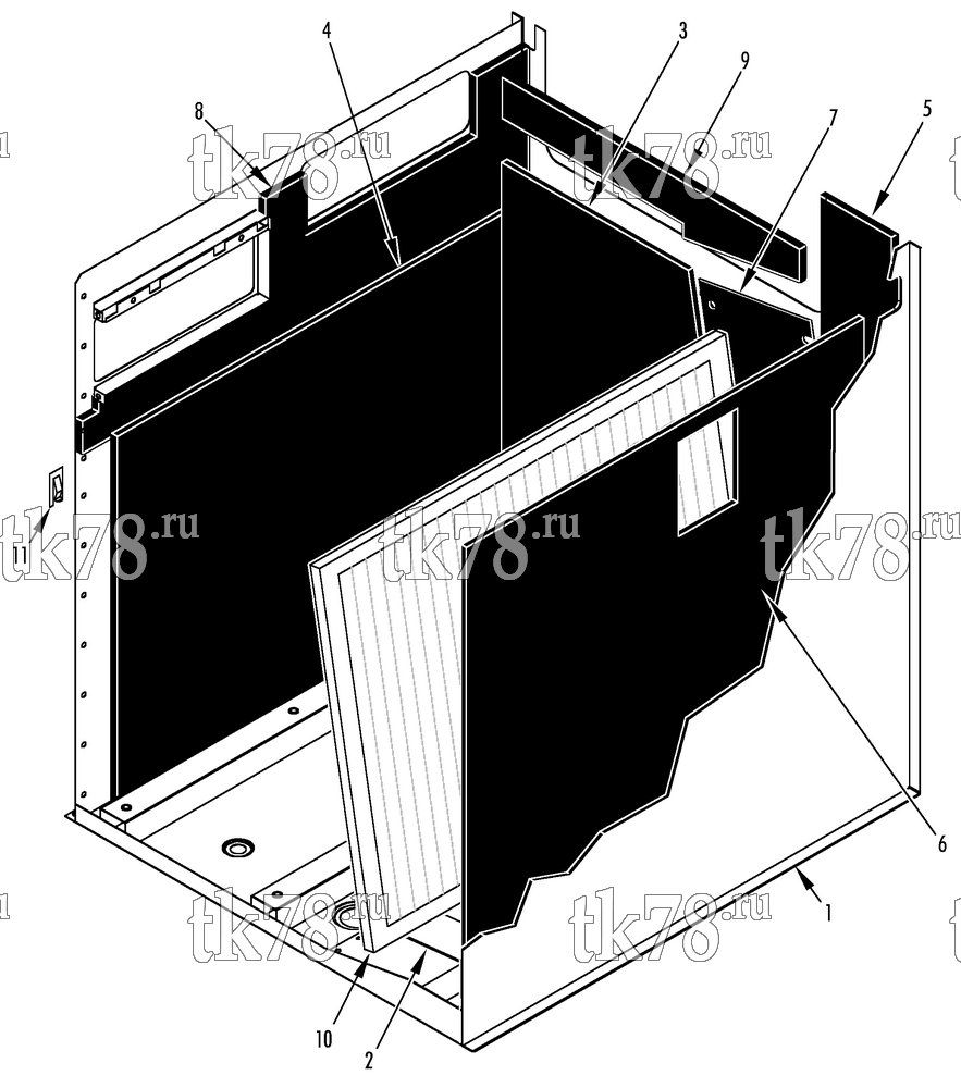 Каталог запчастей для Thermo King  EVAPORATOR FRAME, FILTER & INSULATION