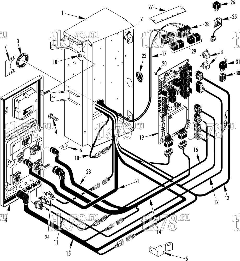 Каталог запчастей для Thermo King SPECTRUM SB TCI CONTROL BOX ASSEMBLY (SPECTRUM SB 30)