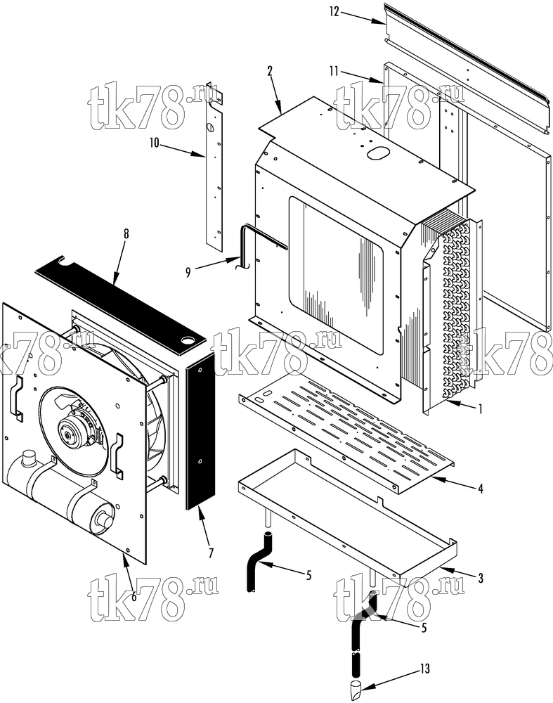 Каталог запчастей для Thermo King SB-III CR EVAPORATOR GROUP