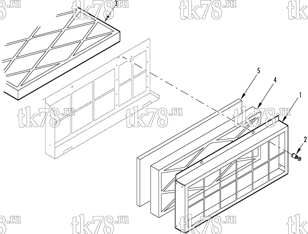 Каталог запчастей для Thermo King LRV-8T HSA AIR FILTER GROUP