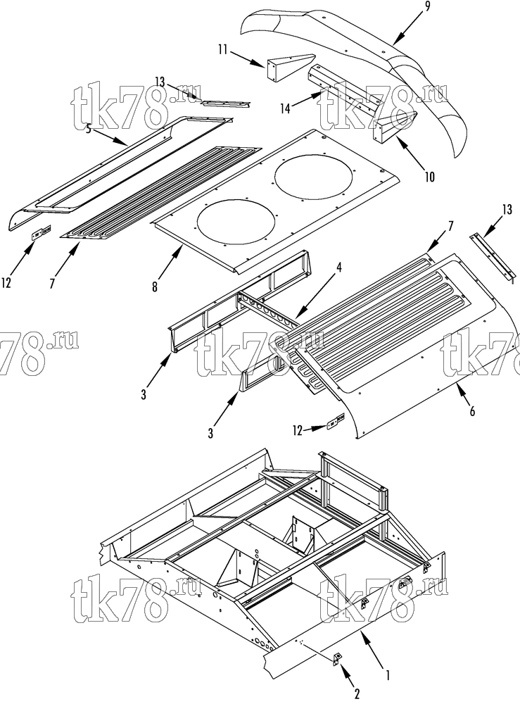 Каталог запчастей для Thermo King LRV-8T HSA CONDENSER COVERS