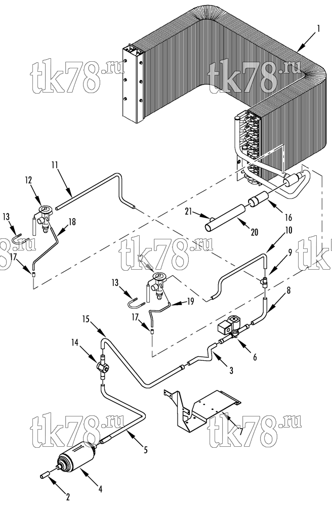 Каталог запчастей для Thermo King  EVAPORATOR SECTION