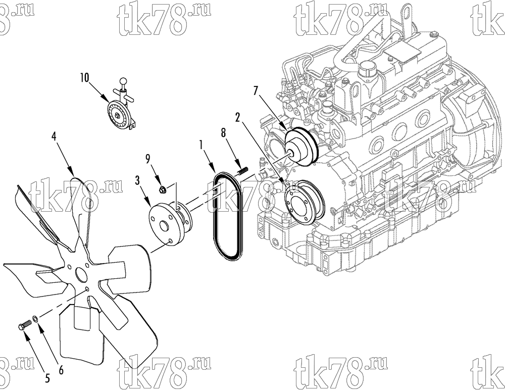 Каталог запчастей для Thermo King SGCO 2000-151 for Maersk Sealand BELTS, PULLEY & FAN