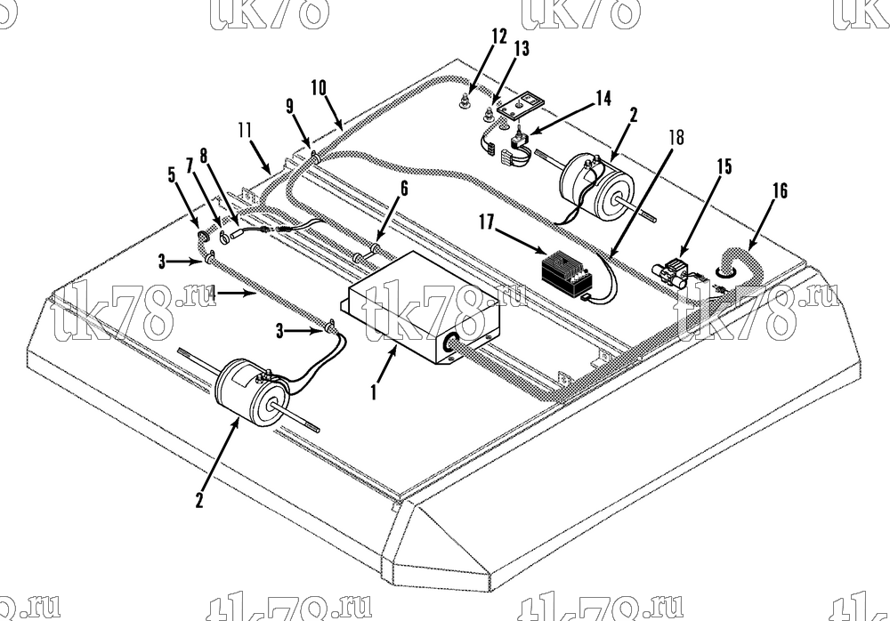 Каталог запчастей для Thermo King  EVAPORATOR ELECTRICAL COMPONENTS