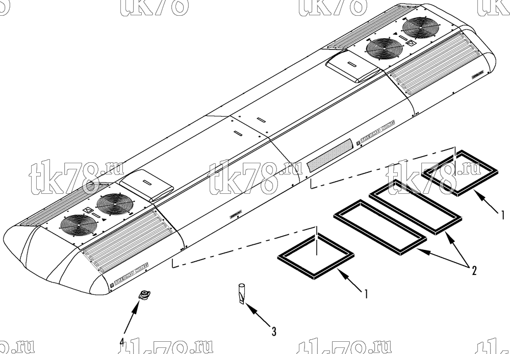 Каталог запчастей для Thermo King LRV-8T HSA UNIT MOUNTING