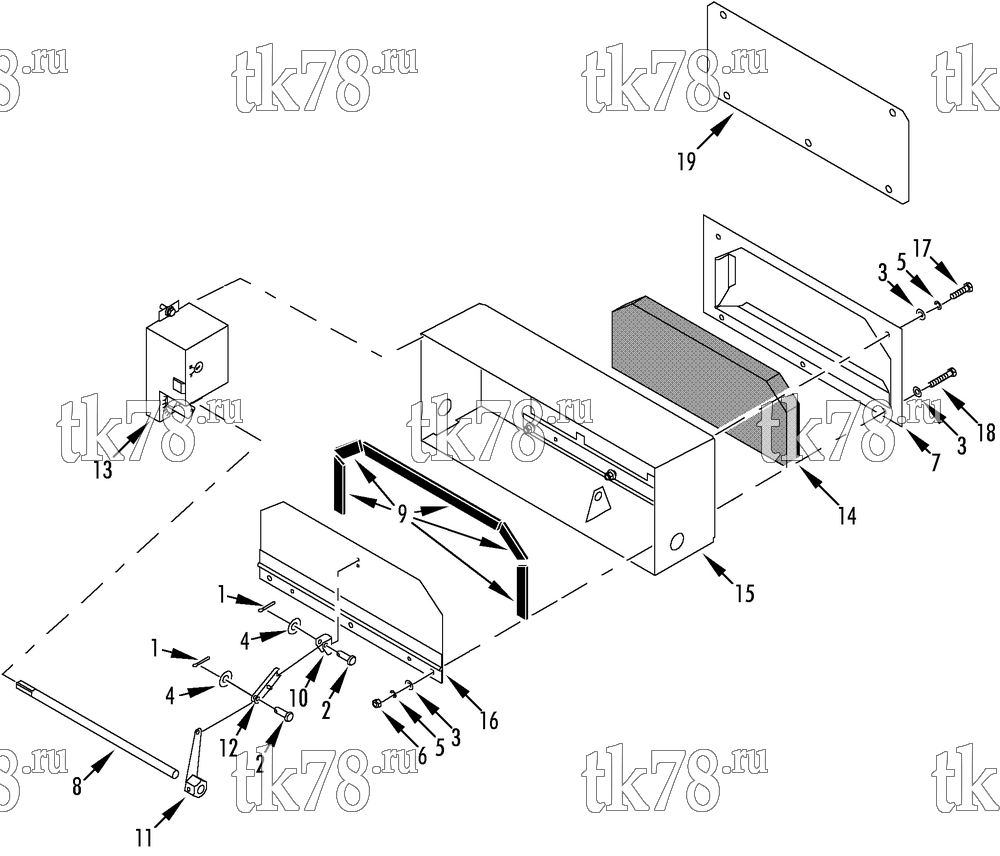 Каталог запчастей для Thermo King CITI-RT 1000 FRESH AIR DAMPER