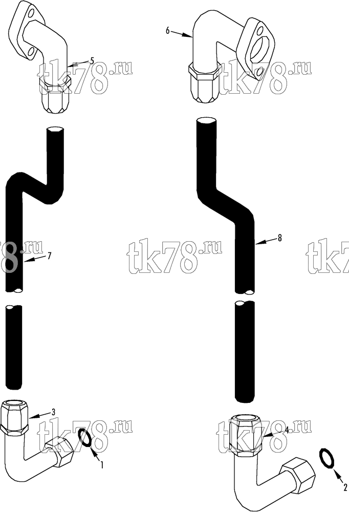 Каталог запчастей для Thermo King CITI-RT 1000 HOSE KIT (718667, 718668, 718669, 718677, 718678, 718679)
