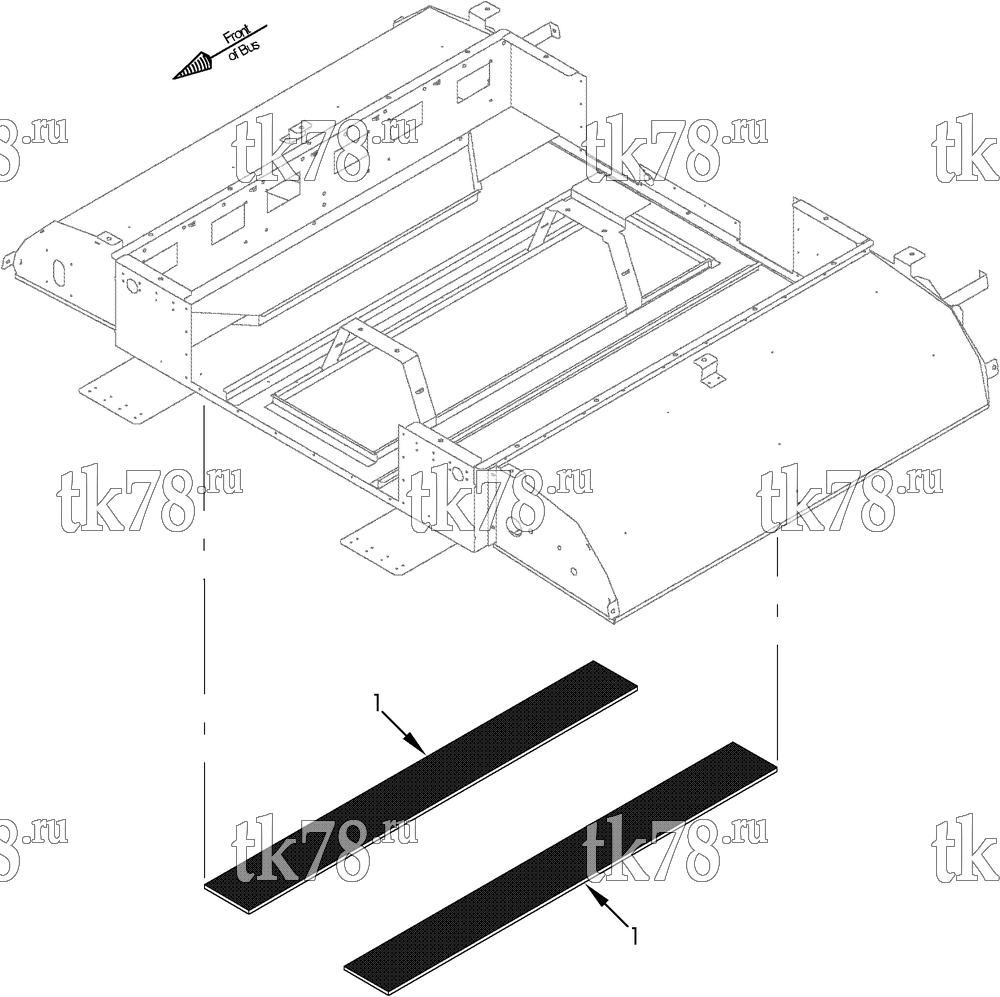 Каталог запчастей для Thermo King Coach RT for Optima BOTTOM INSULATION (KIT 099721)