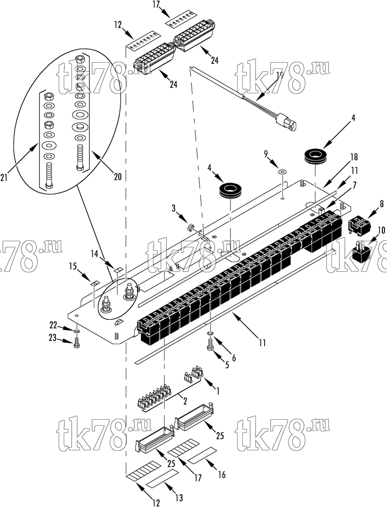 Каталог запчастей для Thermo King Coach RT 1012 CONTROL PANEL (ClimaAIRE 1012)