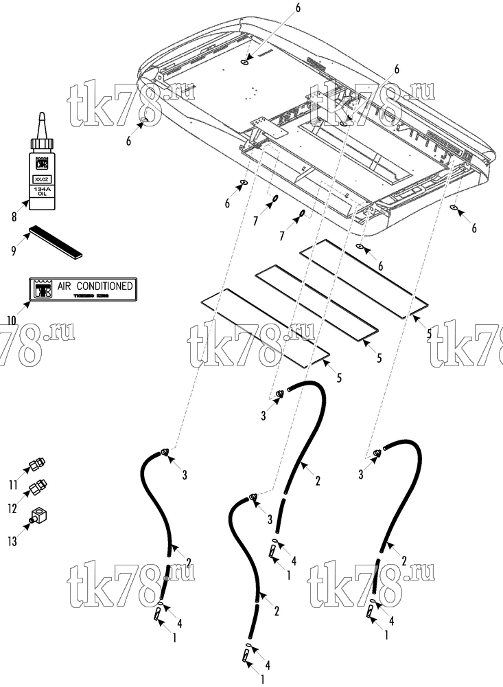 Каталог запчастей для Thermo King Coach RT 1012 INSTALLATION KIT 818661 (1012)