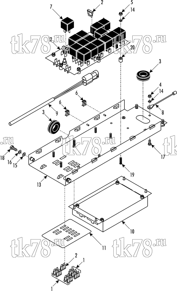 Каталог запчастей для Thermo King AP-II X 1012 CONTROL PANEL - EVAPORATOR MASTER
