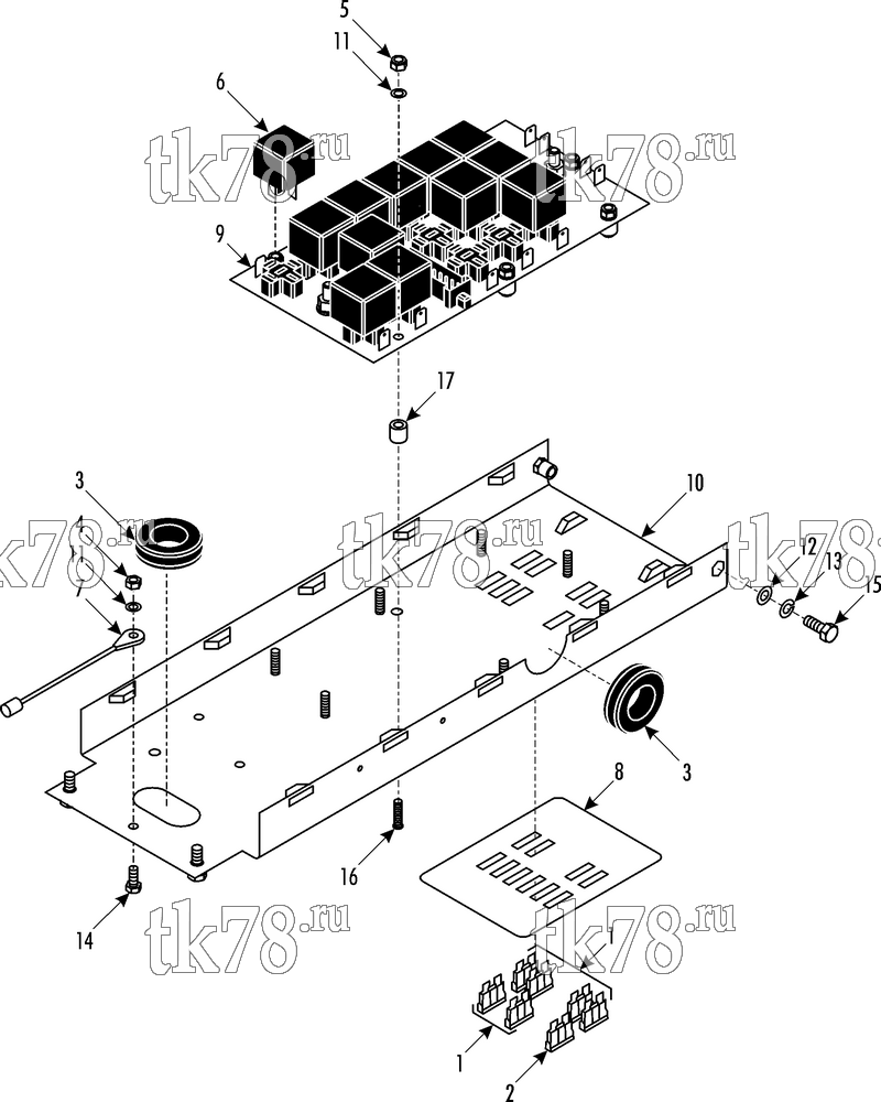Каталог запчастей для Thermo King AP-II X 1012 CONTROL PANEL - EVAPORATOR SLAVE