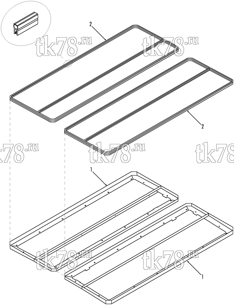 Каталог запчастей для Thermo King  ADAPTATION FRAME for A01