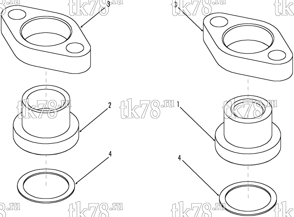 Каталог запчастей для Thermo King CRT-II 1004 MAN A01 & A21 CONNECTION FITTINGS (CRT-II MAN A01)