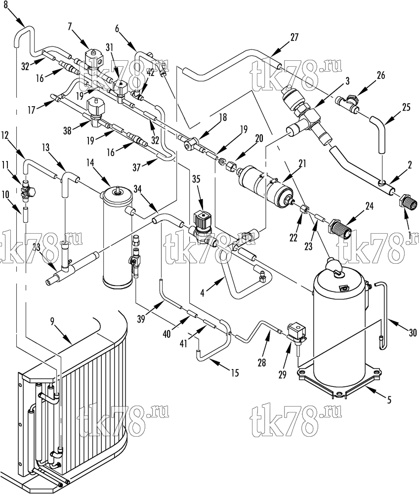 Каталог запчастей для Thermo King  CONDENSER REFRIGERATION