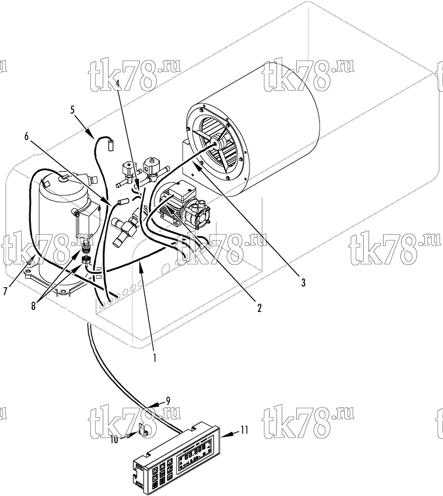Каталог запчастей для Thermo King A1050U CONDENSER HARNESS GROUP