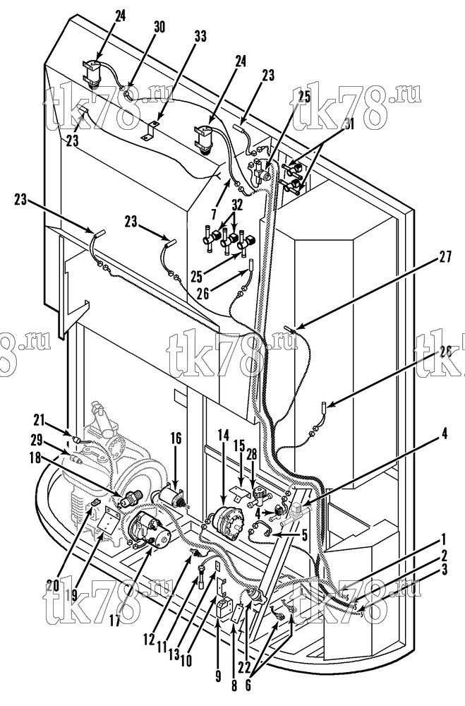 Каталог запчастей для Thermo King  ELECTRICAL COMPONENTS (SPECTRUM DE)