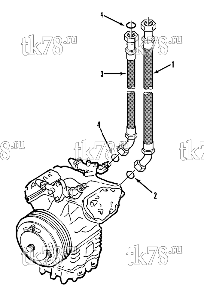 Каталог запчастей для Thermo King T2-M89 COMPRESSOR HOSES