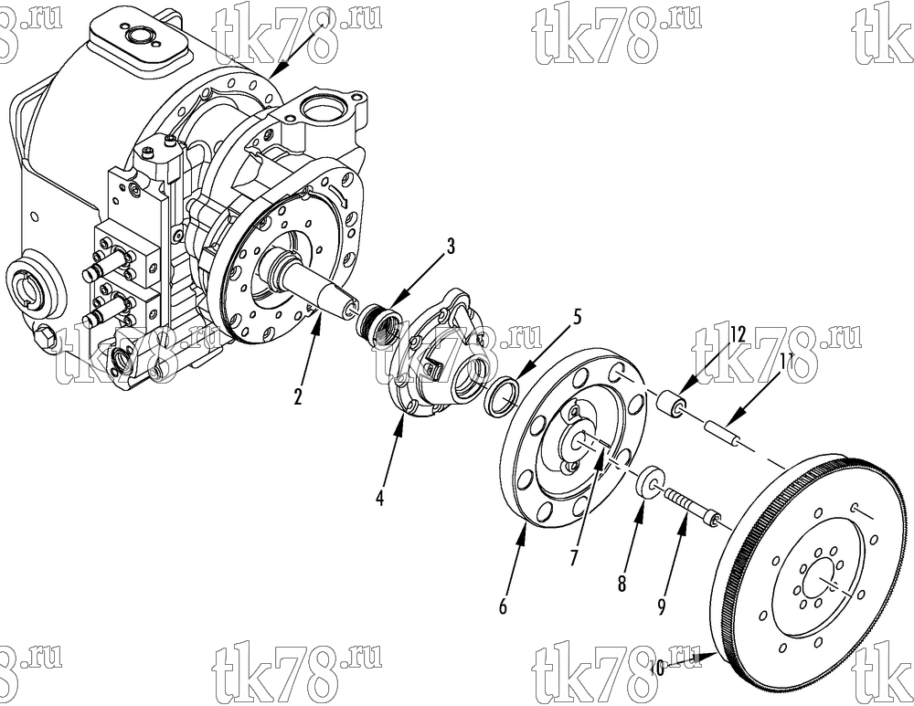 Каталог запчастей для Thermo King SB-400 Tier 2 Engine 8 PIN COUPLING - SCREW COMPRESSOR