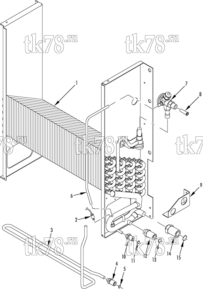Каталог запчастей для Thermo King V-190 & V-190 MAX EVAPORATOR REFRIGERATION COMPONENTS