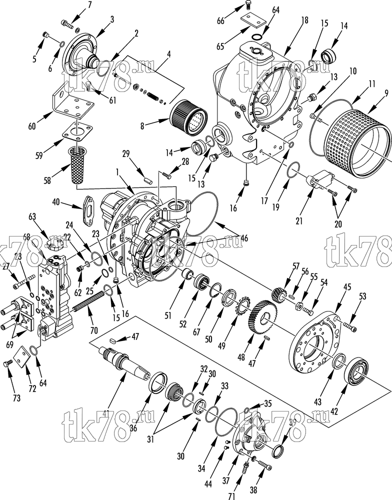 Каталог запчастей для Thermo King SB-III MAGNUM WHISPER COMPRESSOR ASSEMBLY - SCREW (1.187 SHAFT)